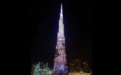 Burj Al Arab Lights Up with New Zealand PM Jacinda Ardern Image