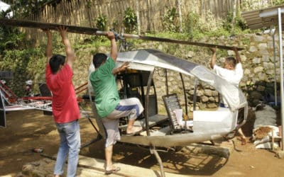 Frustrated by Indonesia Traffic: Citizens Build Homemade Helicopter