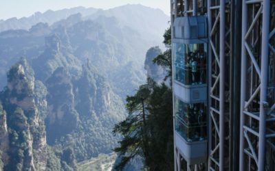 World’s Highest Elevator Takes Tourists up to China’s ‘Avatar’ Cliff
