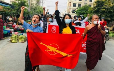 Myanmar Military Shoots at Protesting Medical Workers