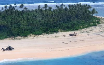 Beach SOS Leads to Rescue of Sailors Stranded on Pacific Isle