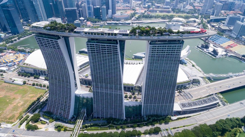 Singapore Drone View 